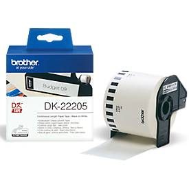 PTOUCH, PTOUCH Endlos-Etiketten 62mmx30.48m DK-22205 QL-500/550 Papier Rolle