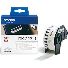PTOUCH, PTOUCH Endlos-Etiketten 29mmx15.24m DK-22211 QL-500/550 Film weiss Rolle