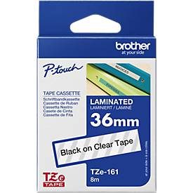 PTOUCH, PTOUCH Band, laminiert schwarz/klar TZe-161 PT-3600 36 mm