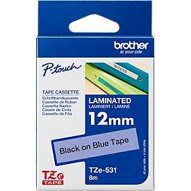 PTOUCH, PTOUCH Band, laminiert schwarz/blau TZe-531 PT-1280VP 12 mm