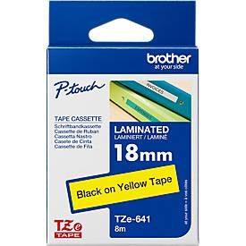 PTOUCH, PTOUCH Band, laminiert schwarz/gelb TZe-641 PT-2450DX 18 mm