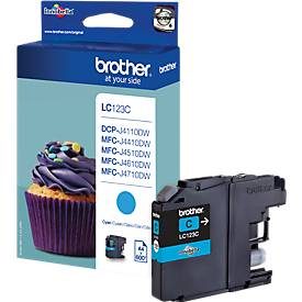 Brother, BROTHER Tintenpatrone cyan LC-123C DCP-J4110DW 600 Seiten