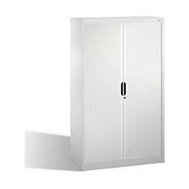 C + P Rollladenschrank Omnispace, 4 OH, abschliessbar, B 1000 x T 420 x H 1660 mm, Stahl/Kunststoff, lichtgrau
