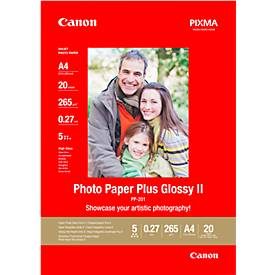 Canon, CANON Photo Paper Plus 265g A4 PP201A4 InkJet glossy II 20 Blatt