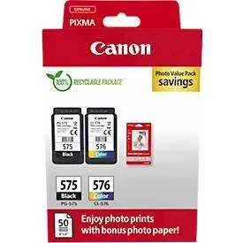 Canon, CANON Photo Value Pack BKCMY PGCL575/6 Pixma TR4750i GP-501 50Bl.