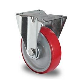 CASCOO, Bockrolle PU Basic, spurlos, Ø x Breite 100 x 32 mm, TK 150 kg
