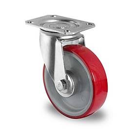 Lenkrolle PU Basic, spurlos, Ø x Breite 200 x 50 mm, TK 350 kg