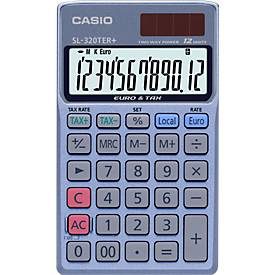 Casio, CASIO Taschenr.SL-300VER/SL-320TER+ SL320TER+ Solar, 12-stellig hellblau