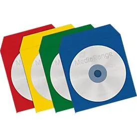 MediaRange, MediaRange - CD-Tasche Papier, Rot Bunt