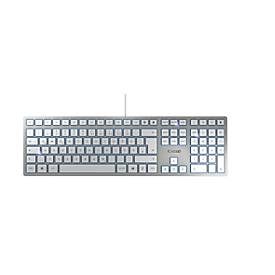 CHERRY, CHERRY Tastatur KC 6000 SLIM JK-1600DE-1 Verkabelt Silber QWERTZ (DE)