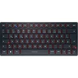 CHERRY, CHERRY KW 9200 MINI USB, Funk, Bluetooth® Tastatur Deutsch, QWERTZ Schwarz Abnehmbares Kabel