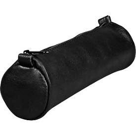 Clairefontaine, CLAIREFONTAINE Schlamperetui AgeBag 18,5x4cm 77019C schwarz, rund, Leder