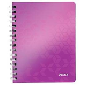 Leitz, LEITZ Spiralbuch WOW PP A5 46390062 violett 80 Blatt