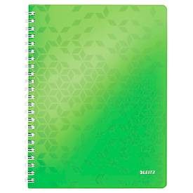 Leitz, LEITZ Spiralbuch WOW PP A4 4637-00-54 gr&uuml;n 80 Blatt
