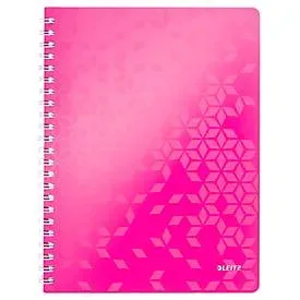 Leitz, LEITZ Spiralbuch WOW PP A4 46370023 pink 80 Blatt