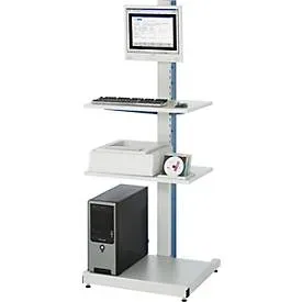 RAU, RAU Computer Ständer, HxBxT 1.680 x 650 x 650 mm, mit Flachbildschirmhalter