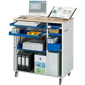 Computer-Station adlatus Typ 6001, B 1030 x T 660 x H 1100 mm, fahrbar