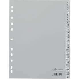 DURABLE, DURABLE Index-Haftstreifen 1-31 A4 Grau 31-teilig Polypropylen 11 Löcher 6523