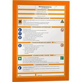 DURABLE, DURABLE wandmontierbarer magnetischer Inforahmen A4 236 x 323 mm Orange 487209 2 Stück