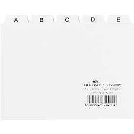 DURABLE, DURABLE Leitregister DIN A6 Weiß 14,8 x 10,5 cm 25 Stück