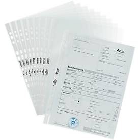 DURABLE, DURABLE Premium Prospekthüllen A4 Glasklar Transparent 80 Mikron Polypropylen Oben 11 Löcher 100 Stück