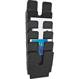 DURABLE, DURABLE Wandprospekthalter FlexiPlus A4 Schwarz 6 Stück