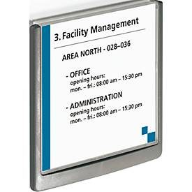DURABLE, DURABLE Türschild Kunststoff Silber 14,9 x 14,85 cm