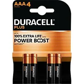 DURACELL, Duracell - Plus, Alkaline-Bat.,4Stk, AAA(LR03)