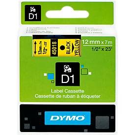 DYMO, DYMO Schriftband D1 schwarz/gelb S0720580 12mm/7m
