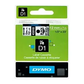 DYMO, DYMO Schriftband D1 schwarz/transp. S0720500 12mm/7m
