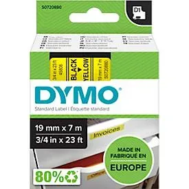DYMO, DYMO Schriftband D1 schwarz/gelb S0720880 19mm/7m
