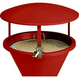 Dach für VAR® Standascher CLASSIC, Stahl, feuerrot