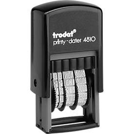 Trodat, Trodat Datumsstempel Printy 20 x 3,8 mm (B x H) Grau, Schwarz