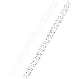GBC, GBC Metall Drahtbinderücken Weiß 10 mm 130 Blatt DIN A4 100 Stück
