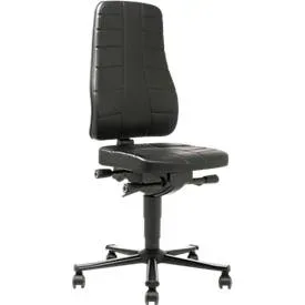 Drehstuhl All-in-One 9643, Kunstlederpolster, schwarz
