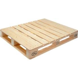 Europaletten EPAL 2, L 1200 x B 1000 x H 162 mm, Tragfähigkeit bis 1500 kg, 4-seitig einfahrbar, UIC-Norm 435.2, 10 Stück