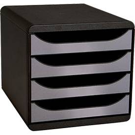 Exacompta, EXACOMPTA Schubladenbox schwarz 310438D 4 F&auml;cher