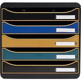 Exacompta, EXACOMPTA Schubladenbox NEO DECO A4+ 309505D Big Box, 5 Schubladen
