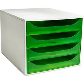 Exacompta, Exacompta - ECOBOX Schubladenbox mit 4 Schubladen, A4, Apfelgrün