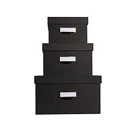 Exacompta, EXACOMPTA Ablagebox Officebyme 79601E schwarz 3er-Set