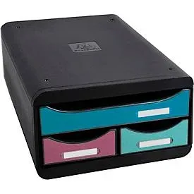 Exacompta, EXACOMPTA Schubladenbox SKANDI A4+ 311606D Small Box, 3 Schubladen