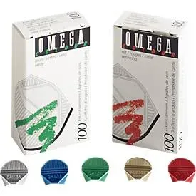 OMEGA, OMEGA Eckklammern 100/21 bunt assortiert 100 Stk.