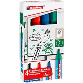 edding, EDDING Flipchart Marker 383 1-5mm 383-E4 4 Farben