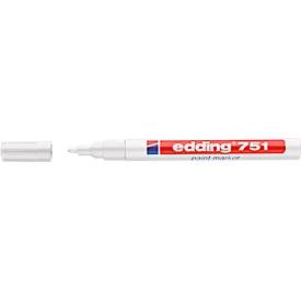 edding, edding 751 Lackmarker Fein Rundspitze Weiß