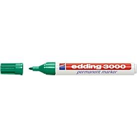 edding, EDDING Permanent Marker 3000 1.5-3mm 3000-4 gr&uuml;n, wasserfest