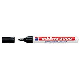 edding, EDDING Permanent Marker 3000 1.5-3mm 3000-1 schwarz, wasserfest