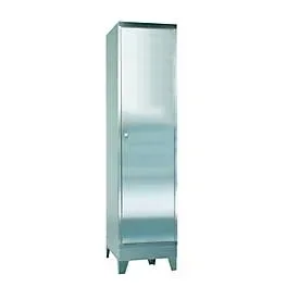 Edelstahlschrank, 1-türig, mit 4 Füssen, B 500 x T 600 x H 2000 mm
