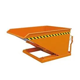 Eichinger®, Eichinger® Kippbehälter in niedriger Bauhöhe, 1000 kg, 750 Liter, reinorange