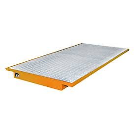 Bauer, Bauer® Einhänge-Auffangwanne aus Stahl, inkl. Gitterrost, für Trägerlänge 2.700 mm, gelborange