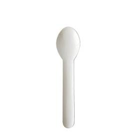 PAPSTAR, Papstar Kaffeelöffel Pure Papier 130 mm Weiß 100 Stück